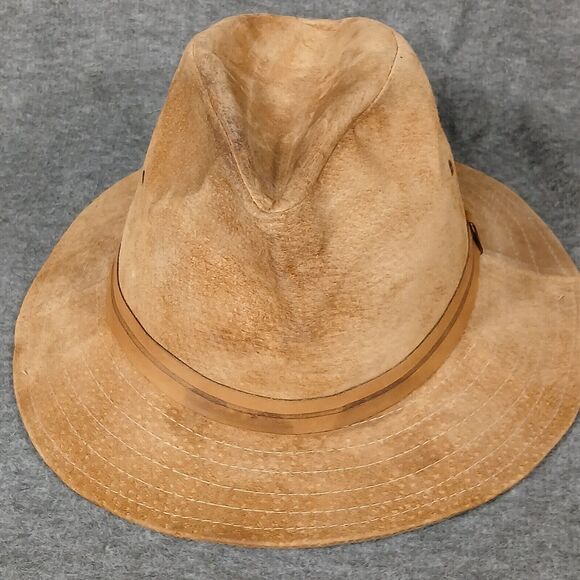 Sima International Men Vintage 100% Suede‎ Made in USA Trimmed Hat Fedora Size M - Picture 6 of 16